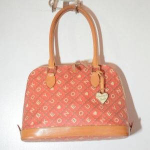 Dooney and Bourke red satchel with letters